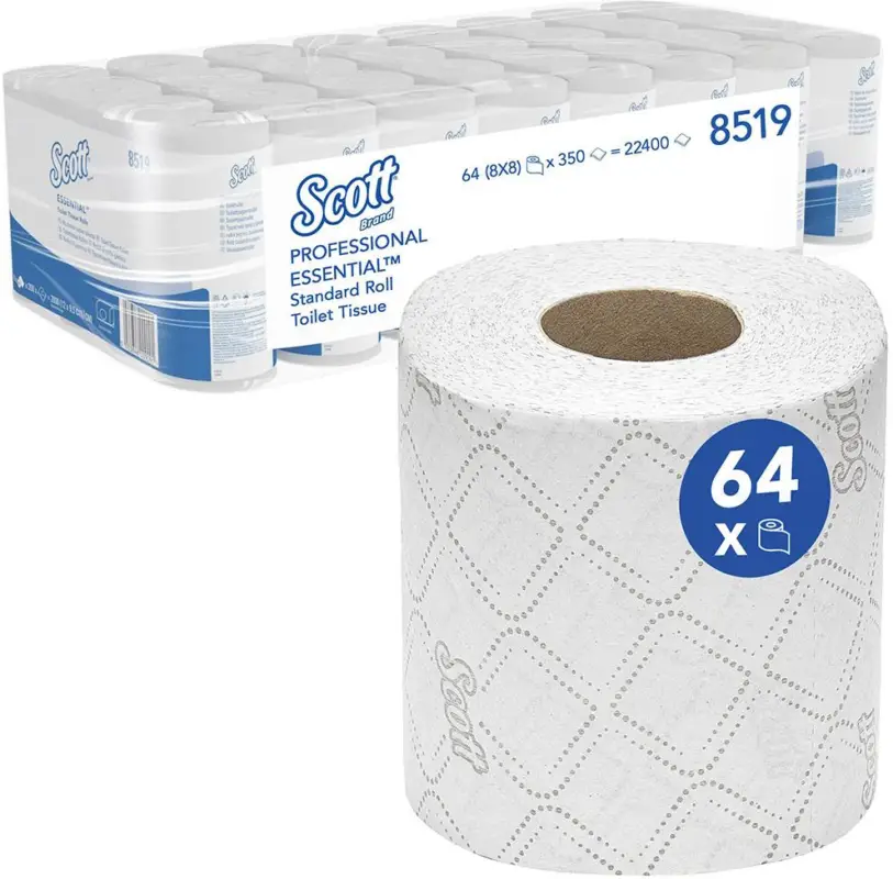 Schnäppchen SCOTT 350 Toilet-Tissue 2lag. hochweiß 8x350Bl.