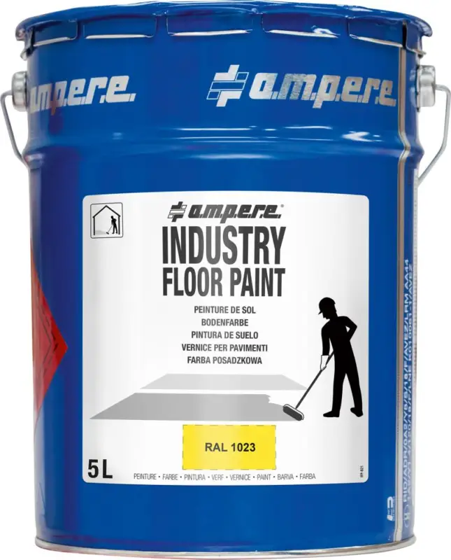 A.M.P.E.R.E. Bodenmarkierungsfarbe Traffic Industry Floor Paint 5L gelb Saisonangebot