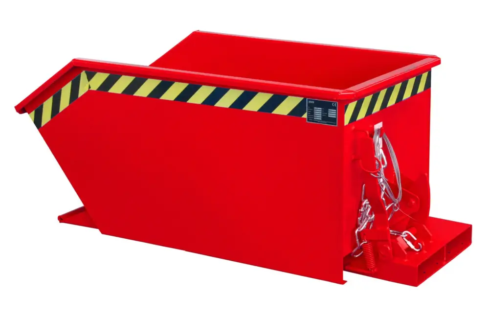 Finale Aktion BAUER Kippbehälter GU 300, lackiert, RAL 3000 Feuerrot