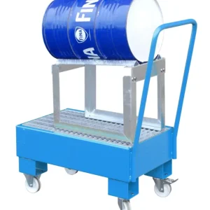 Abverkauf BAUER Fahrbare Auffangwanne AW 60-1 SRF, lackiert, Lichtblau