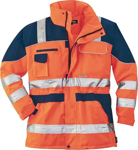 Warnparka, Gr. S, orange/blau Neue Ware