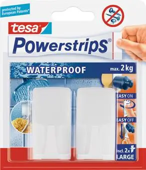 Abverkauf Haken Wave, weiß Inh.2St.Powerstrips Waterproof