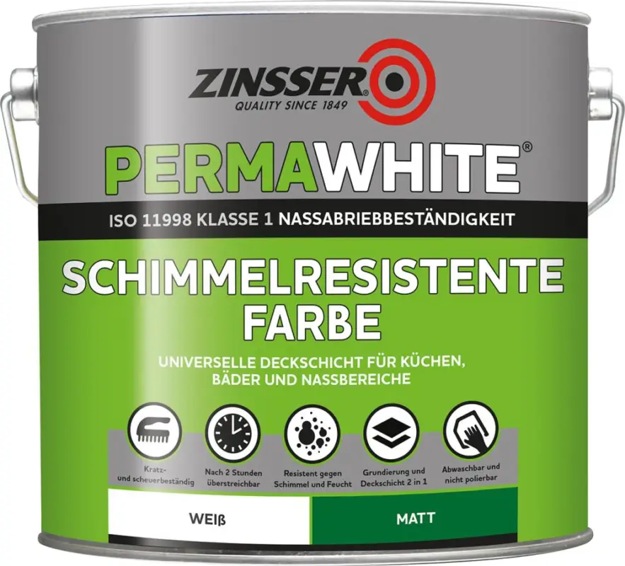 Jetzt Bestellen ZINSSER Permawhite weiß seidenmatt 2,5L