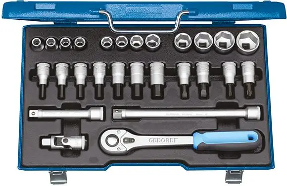 GEDORE Steckschlüssel-Garnitur 1/2" 19IMU-10 27-teilig Preisknaller