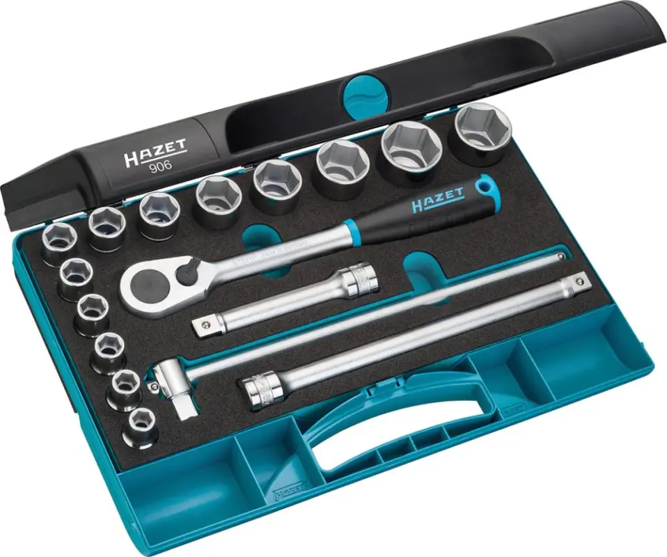 HAZET Steckschlüssel-Garnitur 1/2" 906 17-teilig Saisonangebot