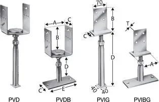 Neu SST Stützenfuß PVD80G