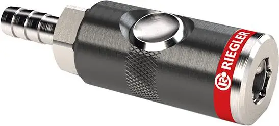 RIEGLER Sicherheitskupplung mit Druckknopf drehbar, NW 7,4mm Tülle 6mm Bestseller