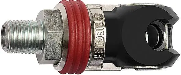 Schneller Versand RIEGLER Schwenk-Sicherheits- Kupplung NW 7,2, Stahl, AG G1/4