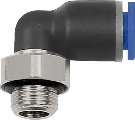RIEGLER L-Steckverschraubung Blaue Serie, drehbar, G 3/8 a, Schlauch-Ø 6 Beliebt