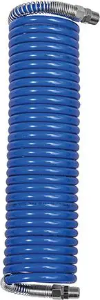 RIEGLER Spiralschlauch PA blau, Verschraubung+KnickschutzAG R3/8", 12x9mm, 5m Markenware