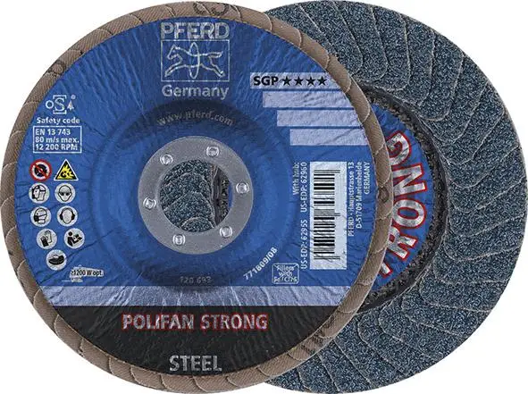 PFERD Fächerschleifscheibe STRONG gewölbt 115mm K50 Versand Am Gleichen Tag