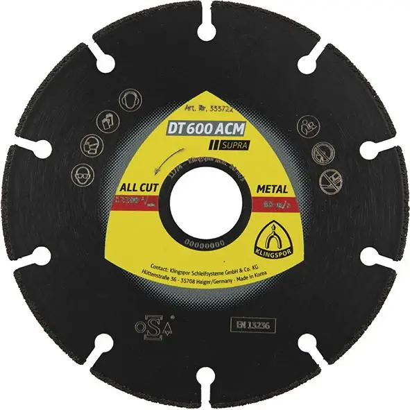 Nur Für Kurze Zeit KLINGSPOR Diamanttrennscheibe DT 600 ACM Supra 115x1,3X22,23mm