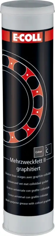 Abverkauf E-COLL Mehrzweckfett II, graph. 400g Kartusche bleifrei