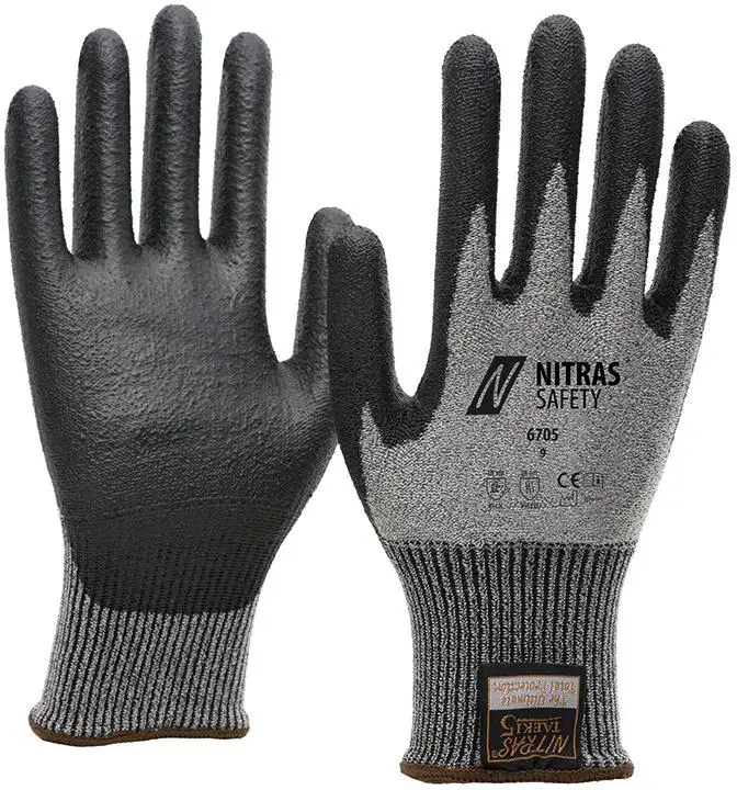 Top-Preis TAEKI Schnittschutzhandschuh, Taeki5,PU-beschichtet, Gr.XL Nitras