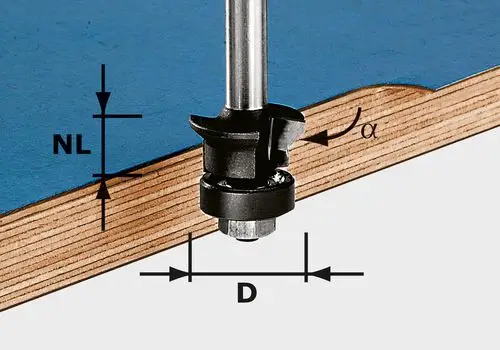 Solange Der Vorrat Reicht FESTOOL Fase-Bündigfräser HW S8 D24/0° +45°