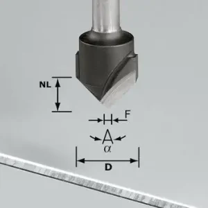 Must-Have FESTOOL V-Nutfräser HW S8 D18-90°/Alu