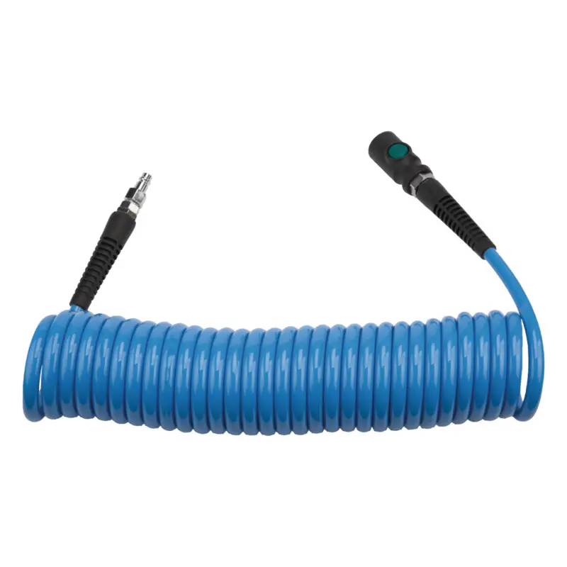 Neue Ware Aircraft Spiralschlauch PU 8x12mm 7,5m mit Einhand-Sicherheitskupplung