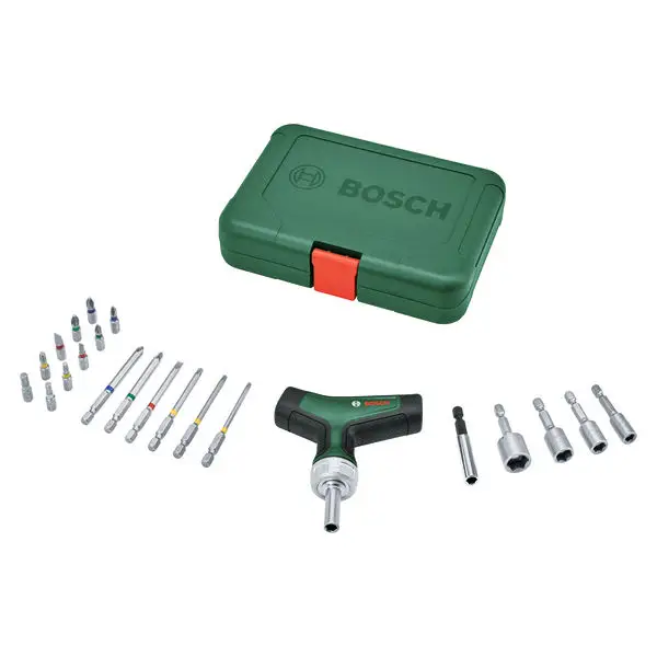 Preisreduziert BOSCH Handwerkzeuge Bit-Ratschenschraubendreher-Set T-Griff