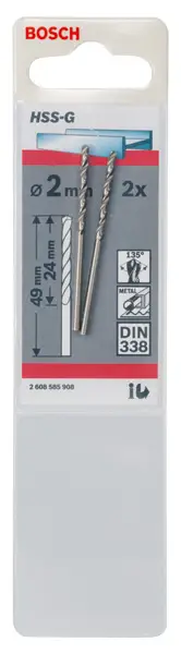 BOSCH Metallbohrer HSS-G, DIN 338 Neue Kollektion