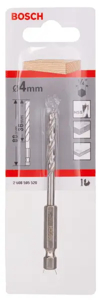 BOSCH Holzspiralbohrer mit 1/4-Zoll Sechskantschaft, 4 x 43 x 88 mm Must-Have