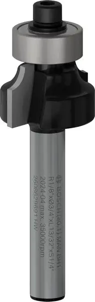 Bestseller BOSCH PRO Abrundfräser, R 1/8", Schaft 1/4"