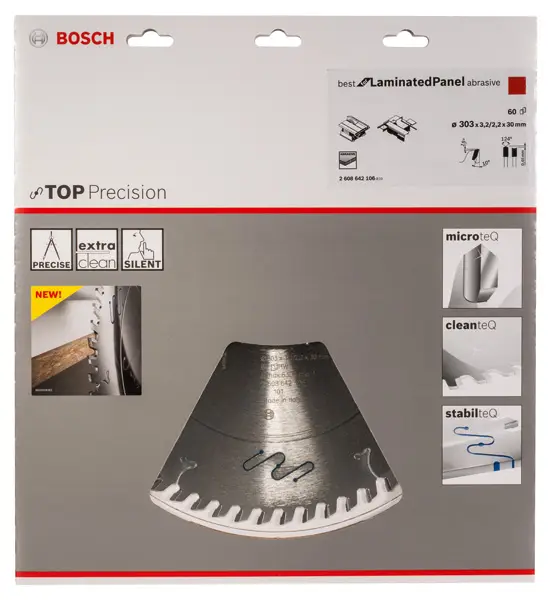 Angebot BOSCH Kreissägeblatt Top Precision Best for Laminated Panel Abrasive 303x30x3,2 mm, 60