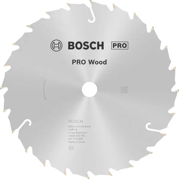 BOSCH PRO Wood Kreissägeblatt, 184 x 2,2 x 16 mm, Z24 Top-Angebot