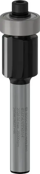Beliebt BOSCH PRO Bündigfräser mit untenlieg. Führungskugellager, Ø 1/2" x L 1/2", Schaft 1/4"