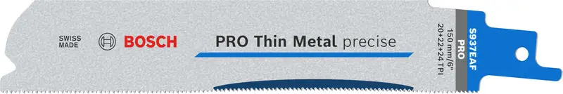 Preisreduziert BOSCH PRO Thin Metal precise S937EAF Säbelsägeblatt, 1,1 x 25 x 150 mm, 5-tlg.