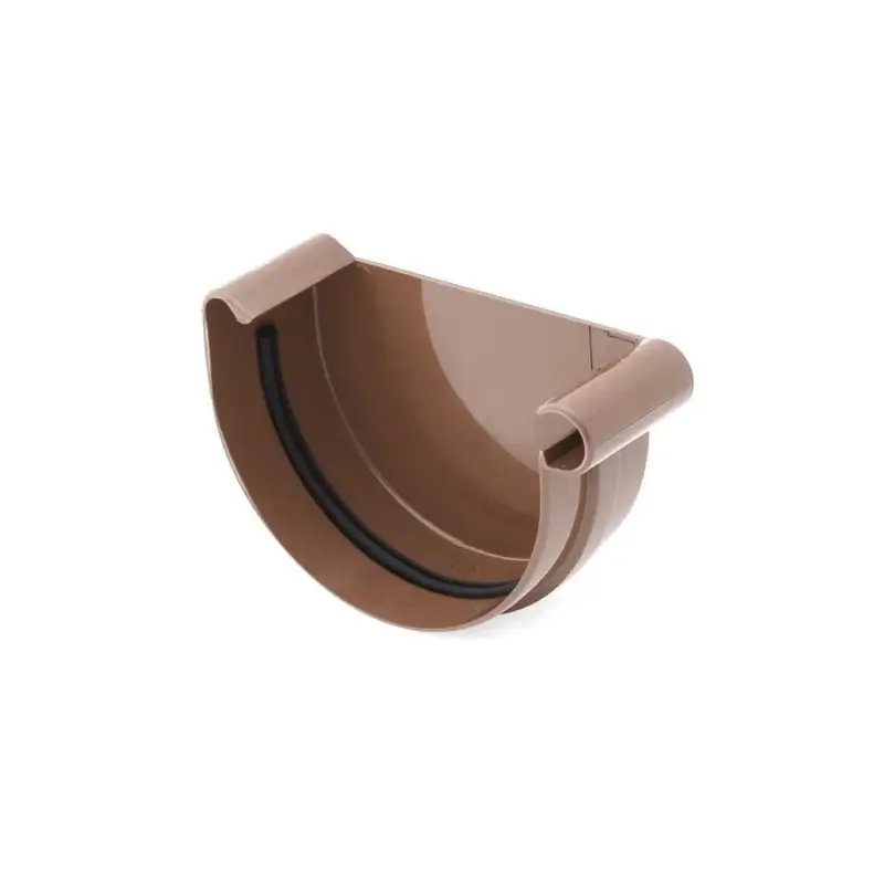 Dachrinne braun, Rinnenkappe rechts, System 75 Top-Angebot
