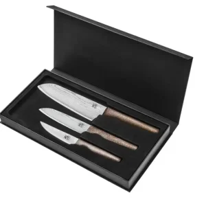 Damast-Messer-Set „Vital“, Kokos-Griffe, 3-teilig Günstig