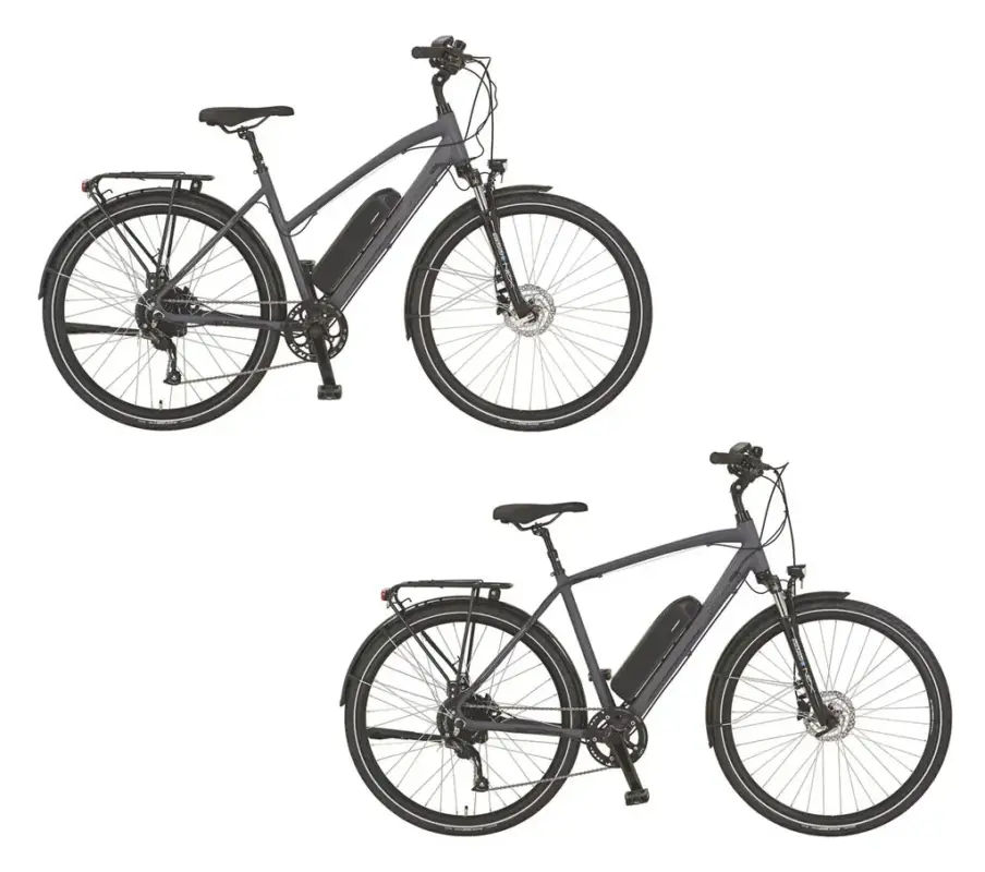 Damen Trekking E-Bike 28 Zoll, Rahmenhöhe 50 cm, 8-Gang Kettenschaltung, grau, ENTDECKER 20.EST.10 Aktuell