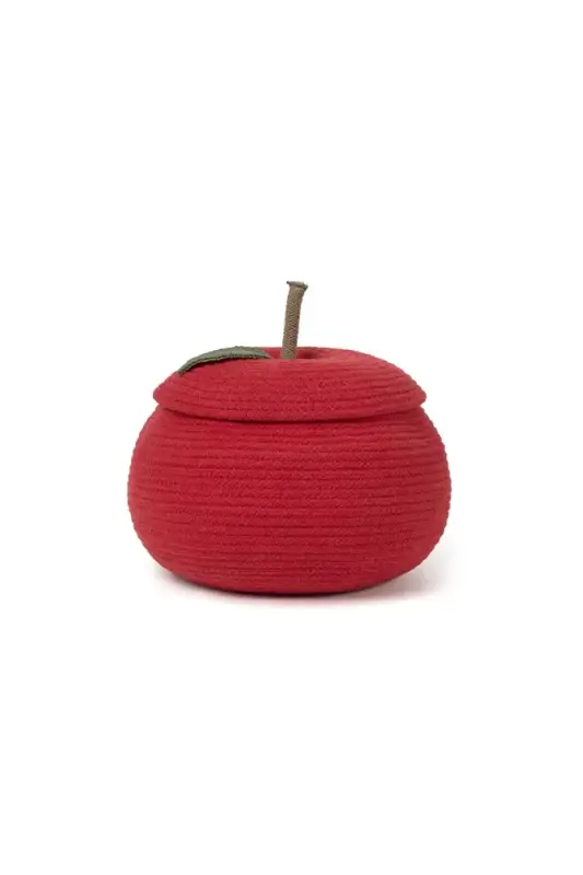 Dekokissen Apfel, Kuschelkissen, Zierkissen Baumwolle, Weiches Kissen Apfelform, 42x38cm Preisknaller