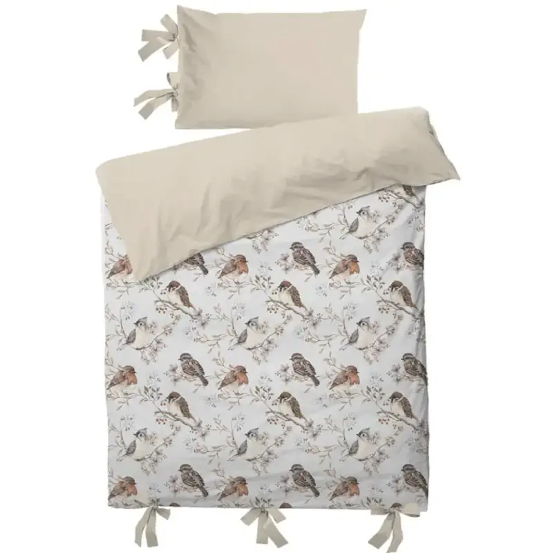 Zertifiziert Dekornik Kinderbettwäsche Vögel 100 x 135