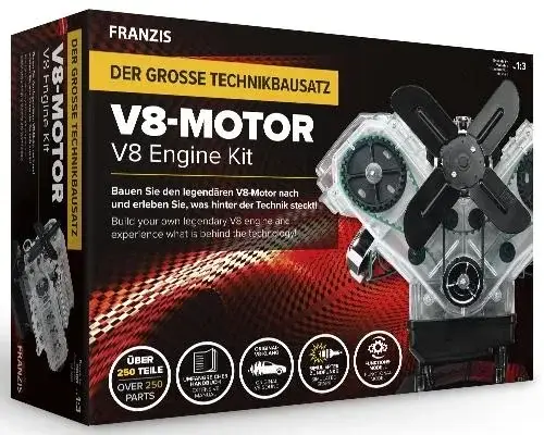 Beliebt Der große Technikbausatz V8 Motor