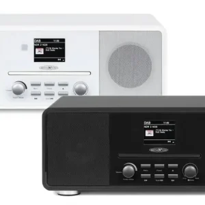 Markenprodukt Design DAB+/UKW-Radio mit Bluetooth, CD, USB, Aux-In und Encoding in weiß