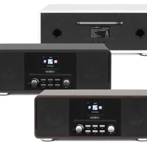 Design Internet/DAB+/UKW-Radio mit Bluetooth, CD, AuxIn, Encoding, schwarz, HRA19INT/BK Zertifiziert