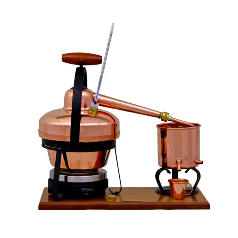 Destille, Destilliergerät, Destillationsapparatur - Premium, mit Elektrischer Kochplatte und Thermometer, 1,25L Schneller Versand