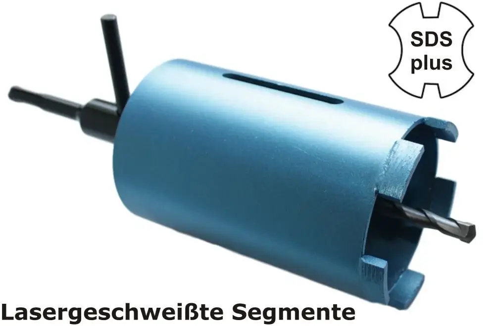 Diamantbohrkrone 82mm, Bohrkrone Mauerwerk, SDS Plus, Zentrierbohrer Letzte Chance