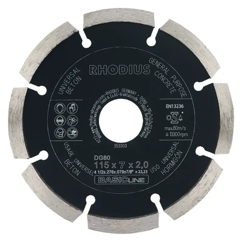 Diamanttrennscheibe Beton DG80 CONCRETE, 115 x 7 x 2 x 22,23 mm Super-Preis