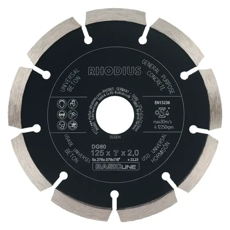 Diamanttrennscheibe Beton DG80 CONCRETE, 125 x 7 x 2 x 22,23 mm Sonderaktion