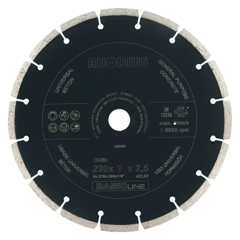 Neu Im Sortiment Diamanttrennscheibe Beton DG80 CONCRETE, 230 x 7 x 2,5 x 22,23 mm