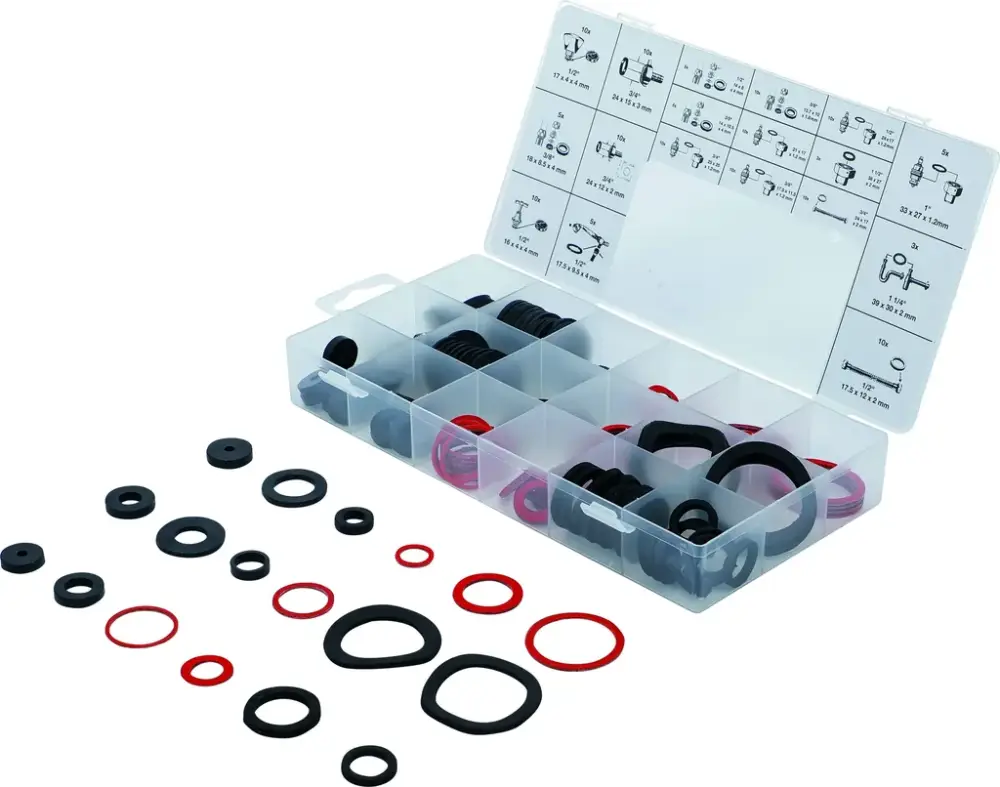 Dichtring-Sortiment | Gummi und Fiberglas | 141-tlg. Online Kaufen