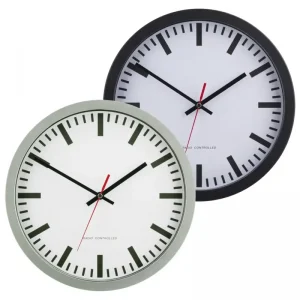 Funkwanduhr 30 cm, silber Neuheit