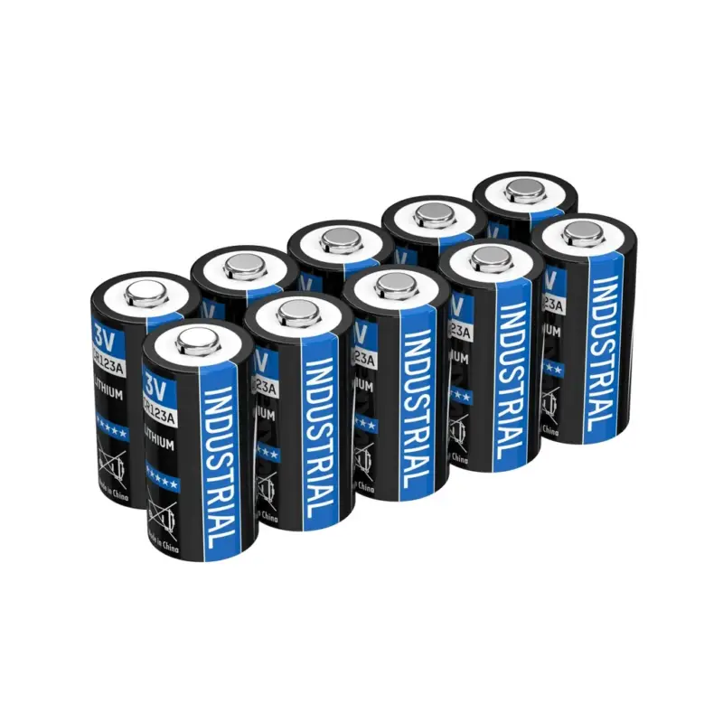Geprüft Industrial Lithium Batterien CR123A / CR 17335 - 10er Pack
