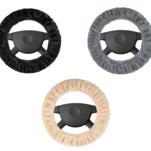 Neu Im Sortiment Lenkradbezug "Teddy" aus Kunstfell, Beige