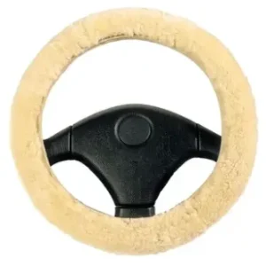 Lenkradbezug Lammfell - Lenkradschoner in beige Schnäppchen