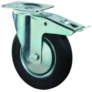 Top-Seller Lenkrolle mit Vollgummi Reifen und Feststeller Durchmesser 160mm