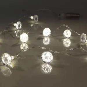 Lichterkette 1 m mit leuchtenden Diamanten Heißes Angebot