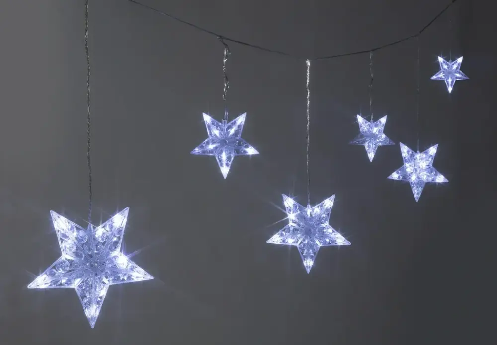 Echt Lichterkette mit Sternen, 90 LED